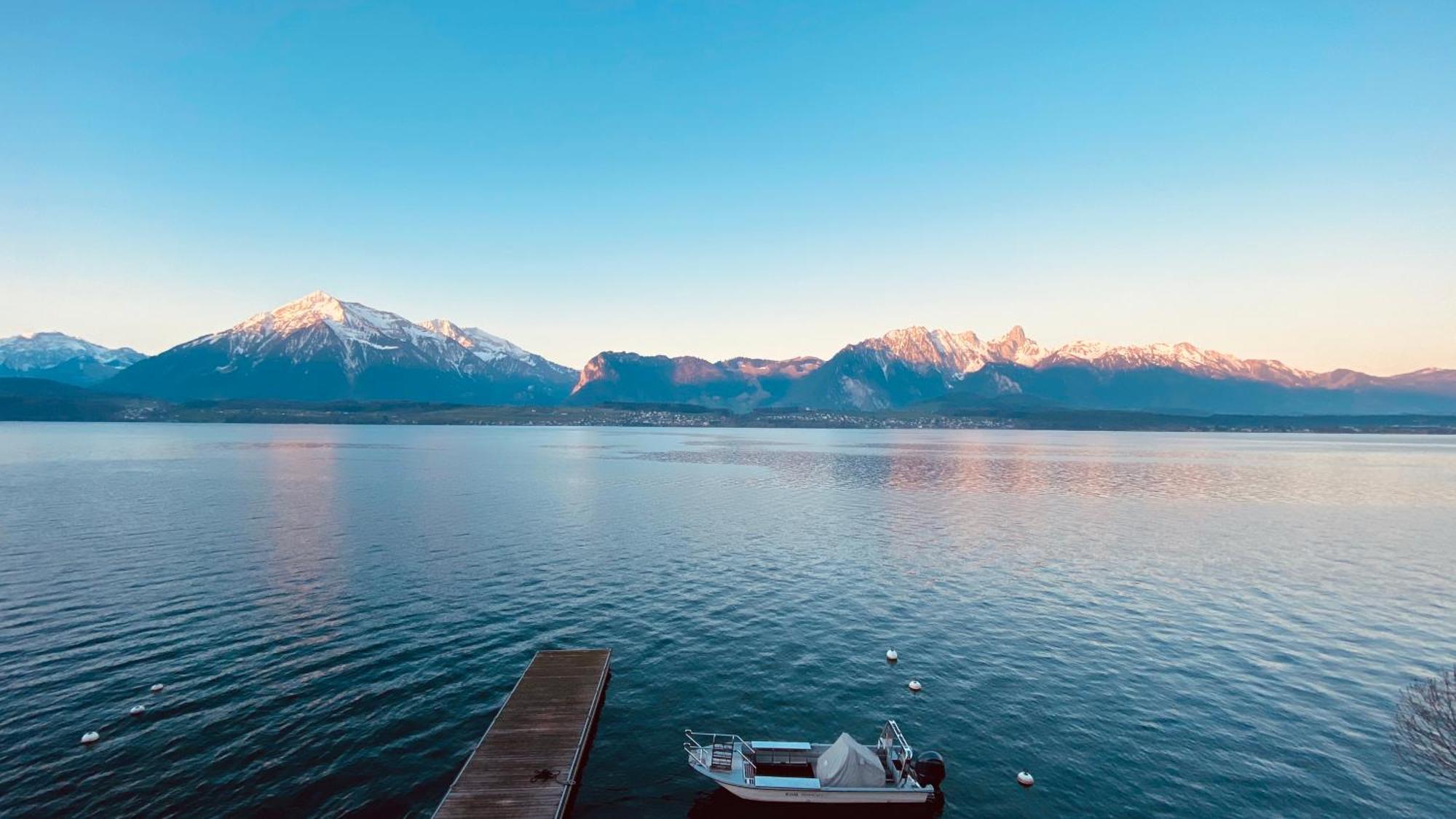 Hotel Restaurant Bellevue Au Lac Thun Exteriér fotografie