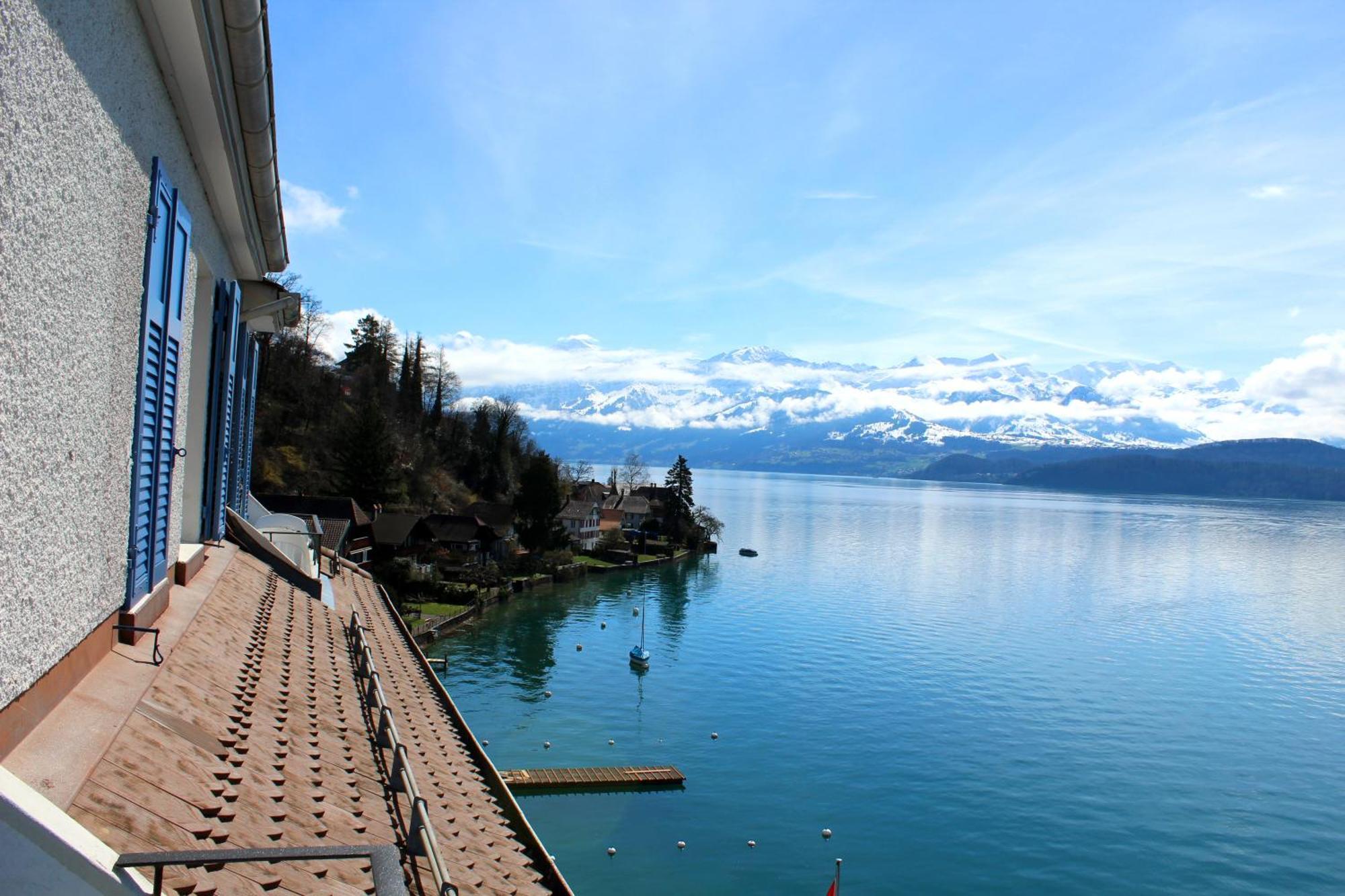 Hotel Restaurant Bellevue Au Lac Thun Exteriér fotografie