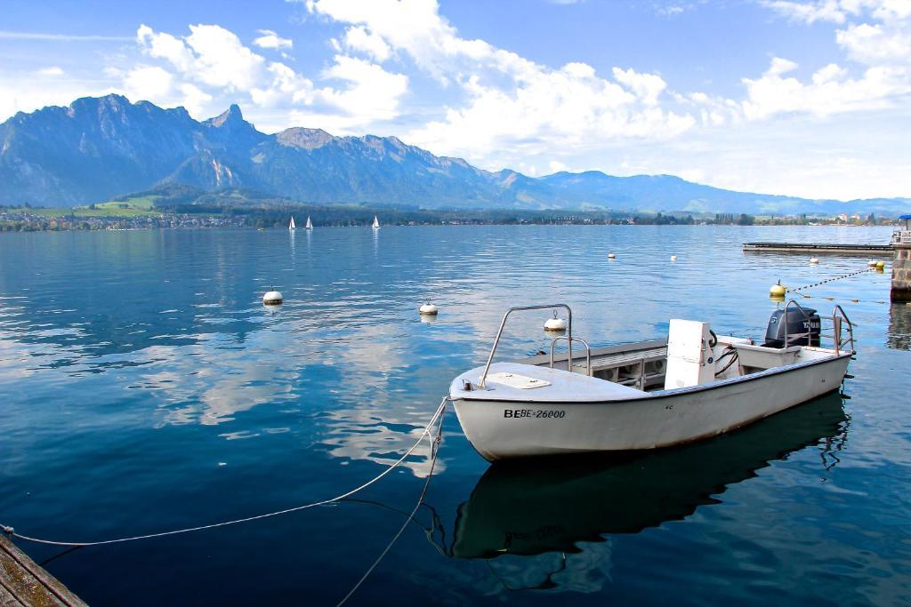 Hotel Restaurant Bellevue Au Lac Thun Exteriér fotografie