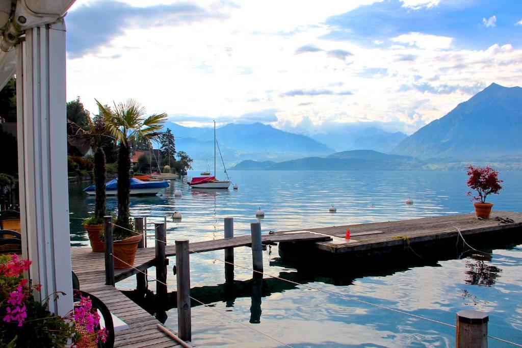 Hotel Restaurant Bellevue Au Lac Thun Exteriér fotografie